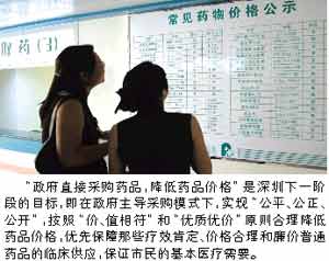 深圳政府“买断经营”引发药品采购猜想