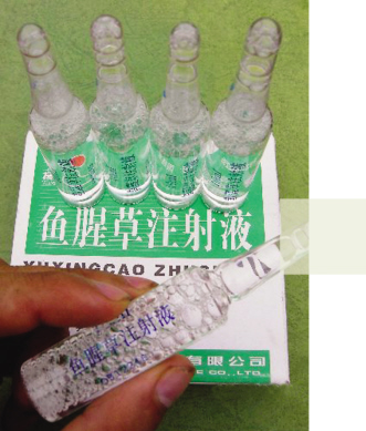 鱼腥草注射液局部放行
