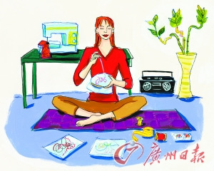 沉溺十字绣易诱发颈椎病加重眼睛干涩