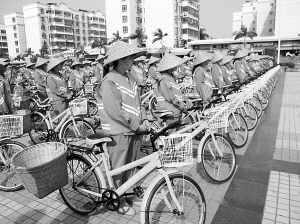 环卫专用自行车亮相