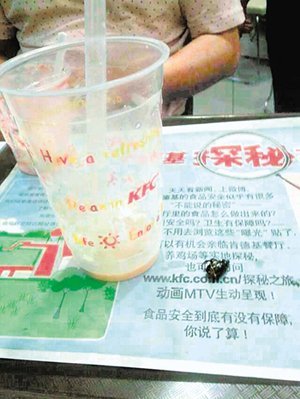 肯德基奶茶里竟喝出甲虫 最悲惨是还嚼了嚼