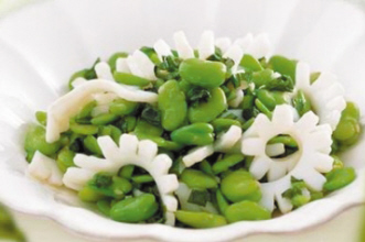 蚕豆雪菜炒乌贼