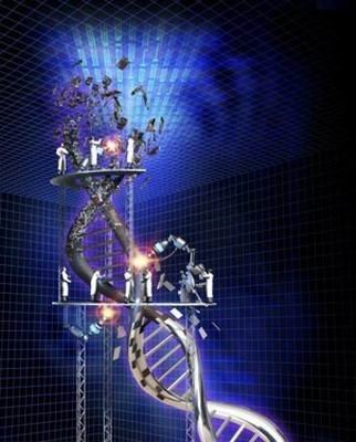 科学家操作DNA片段