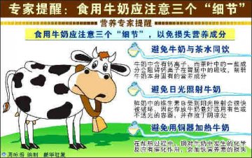 食用牛奶应注意三个