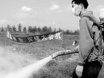 芜湖打响江滩灭螺大会战