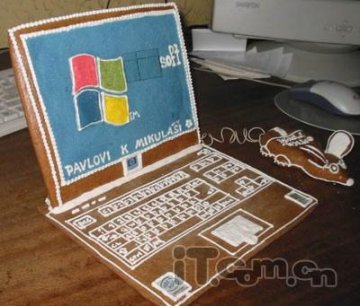 自制笔记本蛋糕 你敢吃吗？组图