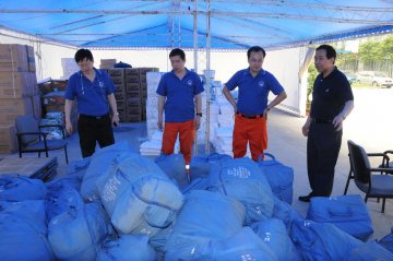 王宇主任等中心领导在四川指导救灾防病工作