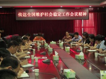 省食品药品监督管理局传达贯彻全国维护社会稳定工作会议精神