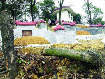 湖南浏阳村民买地修建活人墓