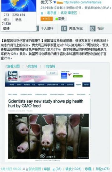 论证转基因作物影响生猪健康：洋实验有漏洞