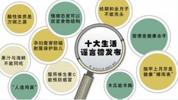 2014年十大生活谣言出台：吃梨抗癌不靠谱