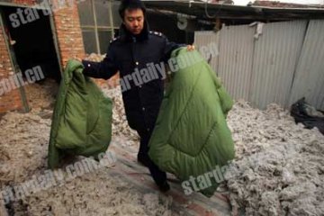 黑心棉窝点 边角料至少装30卡车