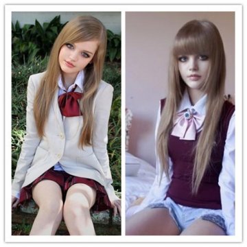 美国18岁真人芭比强势来袭 上演性感制服诱惑