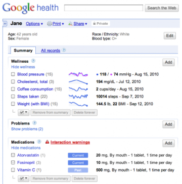 Google改进Health首屏 直观反映健康状况