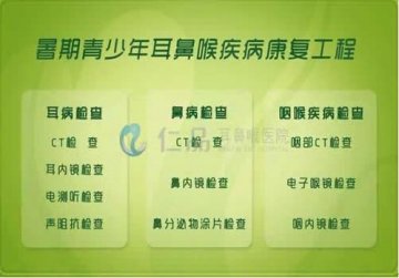 加入“绿苗行动”济南仁品医院十项耳鼻喉检查全免费