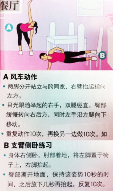 一周两次家具减肥操 一个月腰围小一码