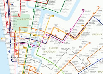 专为强迫症等人群打造 美心理医生绘制彩色环状地铁地图