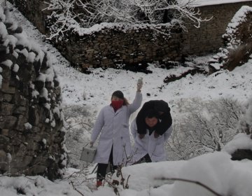 淮北“亲情医疗进农家” 医生冒雪入山村救护