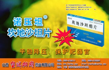 坎地沙坦酯片-(国药准字H20080183)精美广告图欣赏