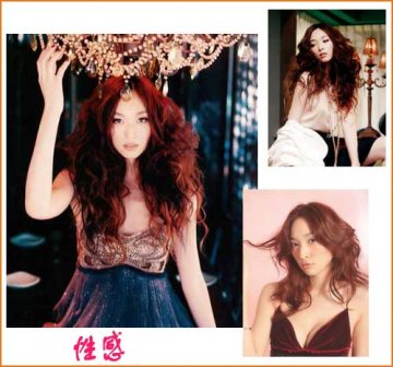 妩媚吴佩慈卷发性感风情