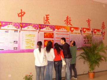 我校大学生以“奥运文化墙”形式宣传奥运