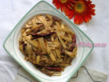 一学就会 瘦肉爆茭白