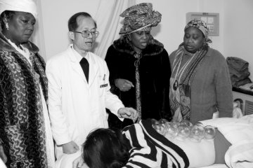 大使夫人观摩中医