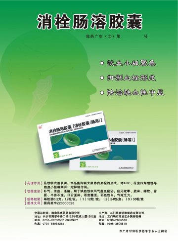 消栓肠溶胶囊【消栓胶囊（肠溶）】-官方高清创意广告(豫药广审(文)第2011070117号)