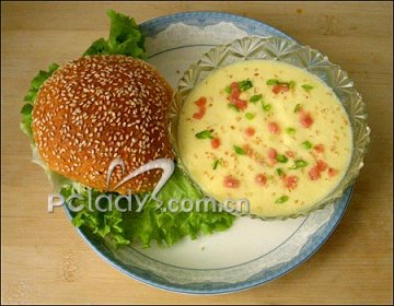 早餐食谱之火腿蛋羹