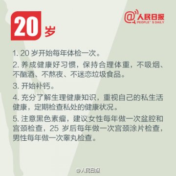 一生必须要做的健康功课