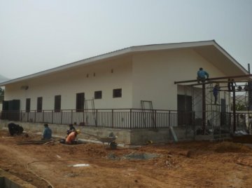 中心援塞固定生物安全实验室工程建设进展顺利