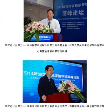 湖南举办输尿管软镜高峰论坛 吴阶平泌尿外科中心发展引关注