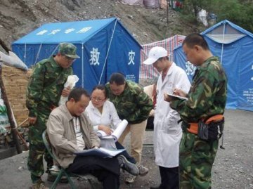 中心汶川工作组协助当地恢复疾病监测