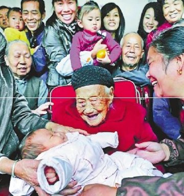 浙江第一寿星离世享年116岁 有子孙230余人