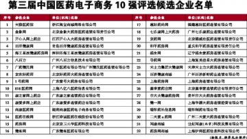 候选名单正式公布