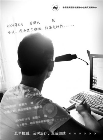 “男同”防艾宣传画