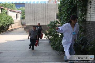 改水中心进行消防应急疏散及灭火演练