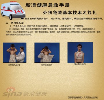 常用包扎方法之三角巾(3)