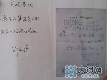 商丘一医院科室主任私营药品遭实名举报 医院否认