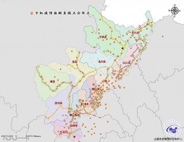 灾区手机疫情监测直报点分布图（6月3日更新）
