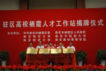 我校代表参加栖霞区政府“驻区高校栖霞人才工作站”揭牌仪式