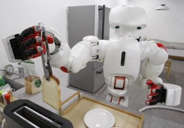 日发明新型医护机器人 双手灵活可端茶倒水
