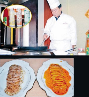 餐馆色香味俱全走“捷径” 鲜亮菜肴竟是化学色素调出