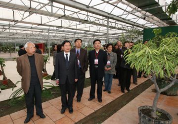教学评估专家到药用植物研究所参观视察