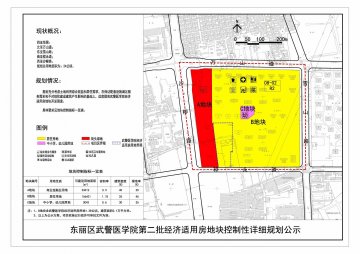 公告东丽区武警医学院第二批经济适用房地块控制性详细规划调整草案