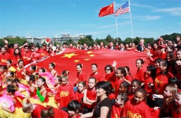 中国健康大旗在美国受关注