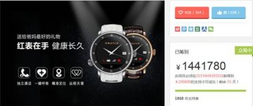 红表京东众筹首日突破100万，打造物联网健康智能手表第一品牌