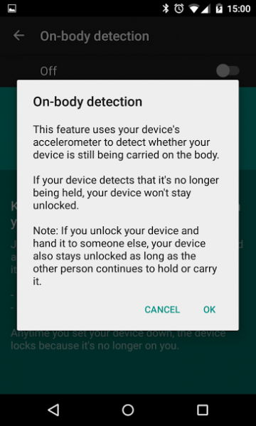 Android棒棒糖神秘“在体检测”功能曝光