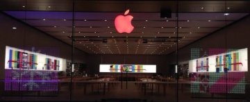 应援“世界艾滋病日” Apple Store徽标变红