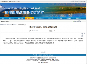 救治重大疾病，新农合挑起大梁